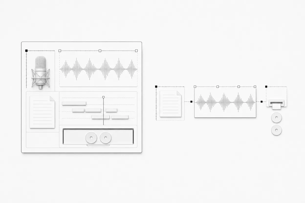 All-in-one podcast editing compared with a lightweight transcript-first workflow
