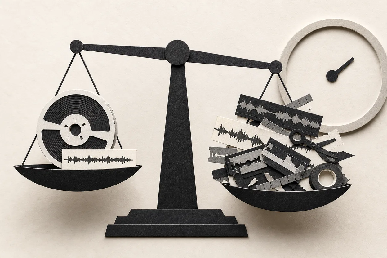 Finished audio value balancing production time against pronunciation and editing cleanup
