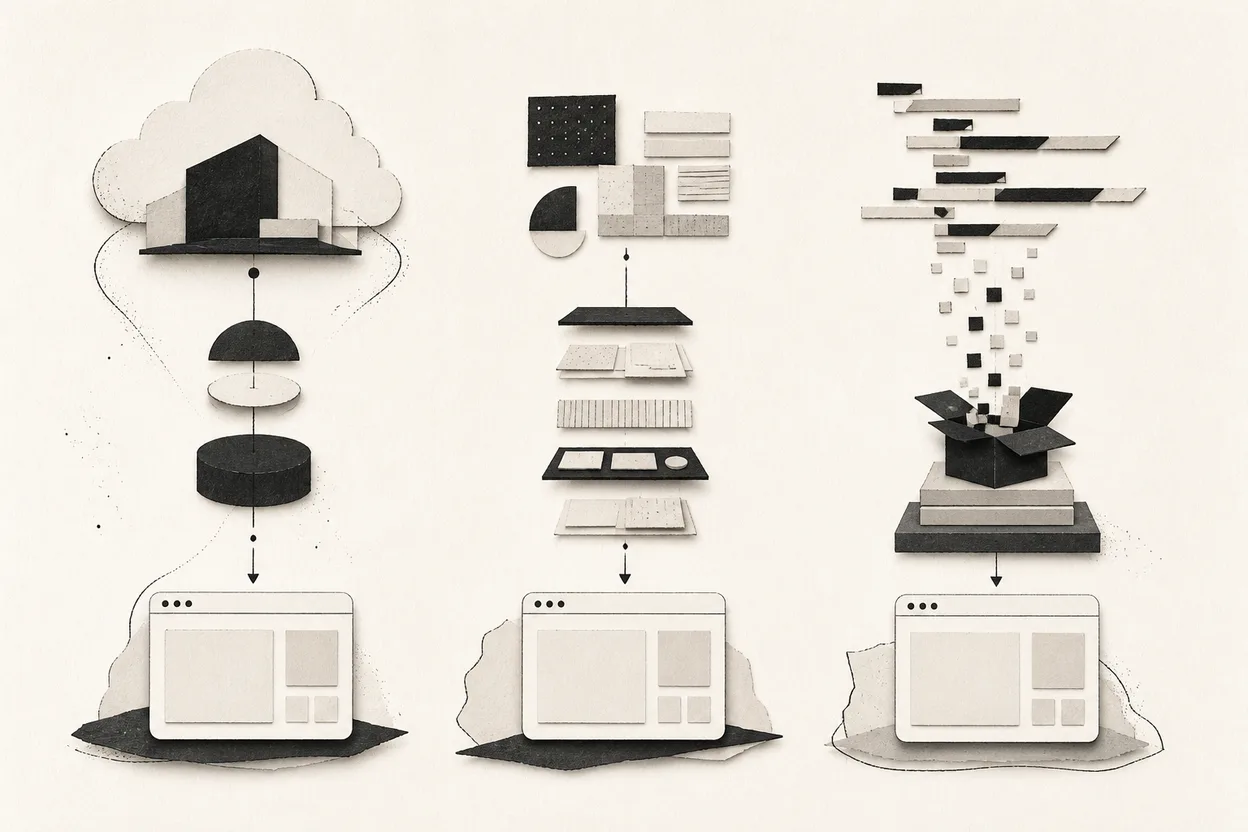 Hosted AI builders, WordPress-based tools, and exportable self-hosted builds compared