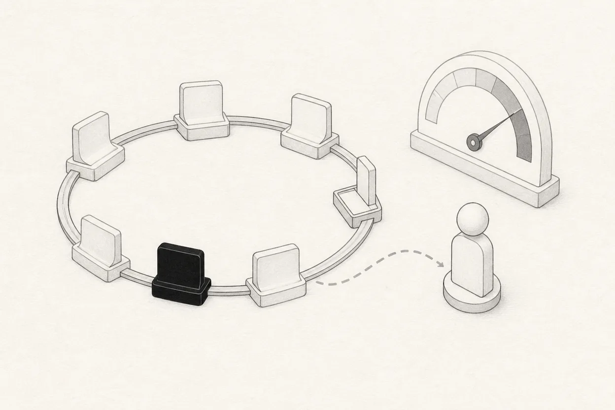An incoming member may overlap with a seat still occupied through cycle end